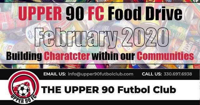 UPPER 90 FC Food Drive – February 2020