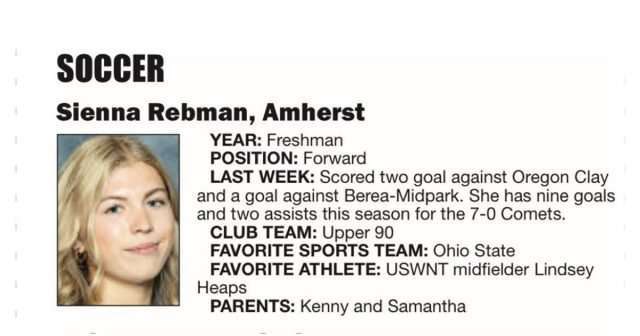 Congrats to 2011 Sienna Rebman