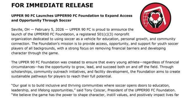 UPPER 90 FC Launches UPPER90 FC Foundation